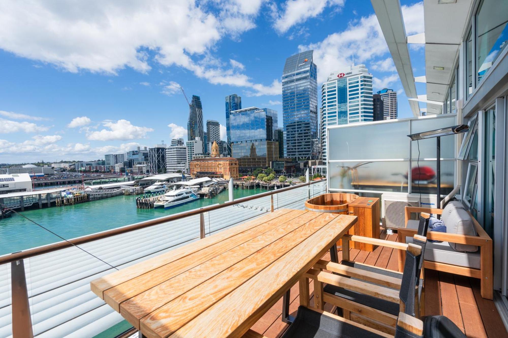 Penthouse Apartment With Stunning Harbour Views Auckland Dış mekan fotoğraf